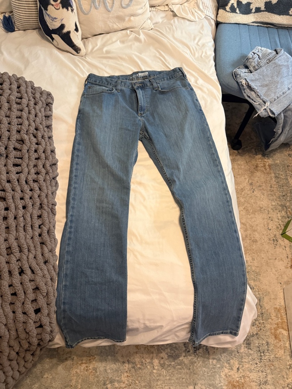 Carhartt Men's Light Blue Bootcut Jeans